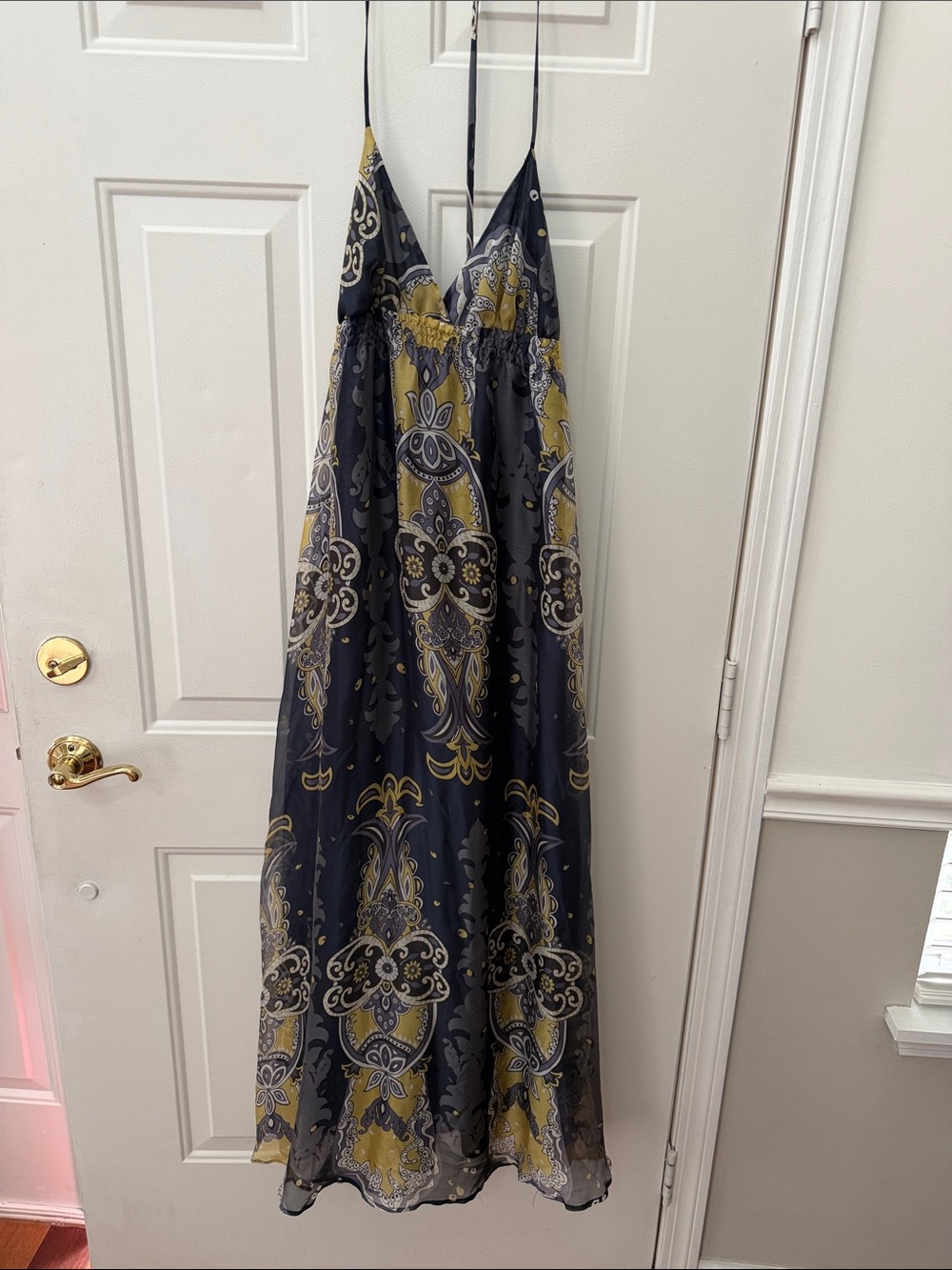 SILK  100% lined maxi slip dress